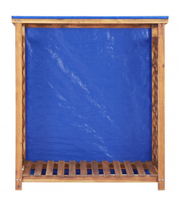 Firewood Storage Shed 105x38x115 cm Solid Acacia Wood