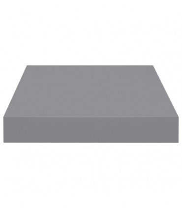 Floating Wall Shelves 2 pcs Grey 23x23.5x3.8 cm MDF