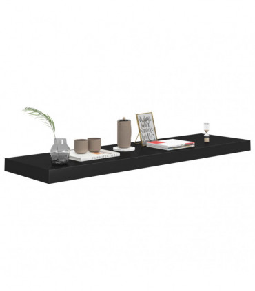 Floating Wall Shelves 4 pcs Black 90x23.5x3.8 cm MDF