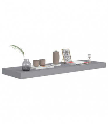Floating Wall Shelves 4 pcs Grey 80x23.5x3.8 cm MDF