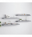 Floating Wall Shelves 4 pcs Grey 90x23.5x3.8 cm MDF