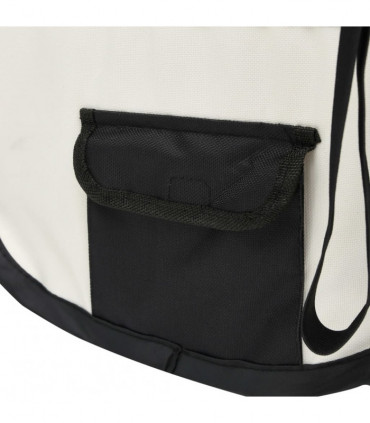 Foldable Dog Playpen with Carrying Bag Black 125x125x61 cm