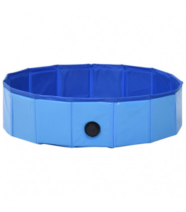 vidaXL Foldable Dog Swimming Pool Blue 80x20 cm PVC