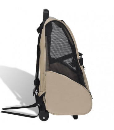 Foldable Multipurpose Pet Trolley Beige