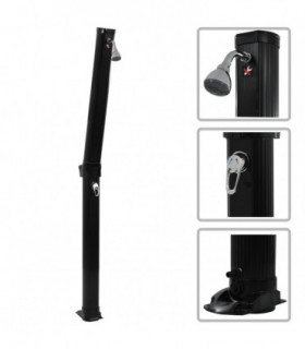 Foldable Solar Shower Black 214 cm 23 L