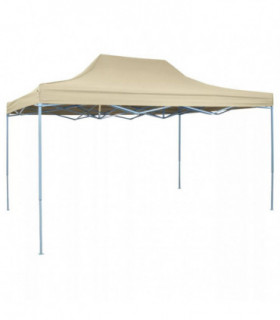 Foldable Tent Pop-Up 3x4.5 m Cream White