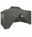 Foldable Tent Pop-Up with 4 Side Walls 3x4.5 m Anthracite