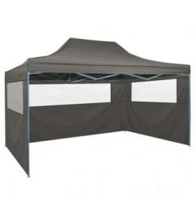 Foldable Tent with 3 Walls 3x4.5 m Anthracite