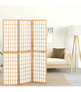 Folding 3-Panel Room Divider Japanese Style 120x170 cm