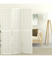 Folding 3-Panel Room Divider Japanese Style 120x170 cm White