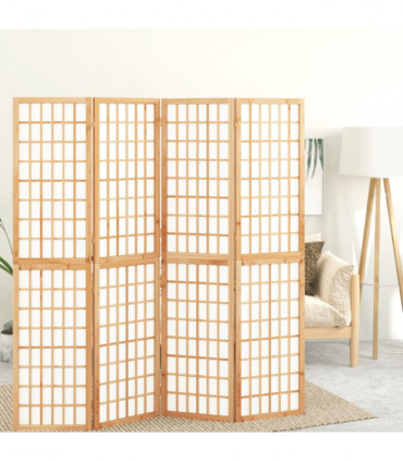 Folding 4-Panel Room Divider Japanese Style 160x170 cm
