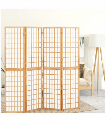 Folding 4-Panel Room Divider Japanese Style 160x170 cm