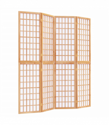 Folding 4-Panel Room Divider Japanese Style 160x170 cm