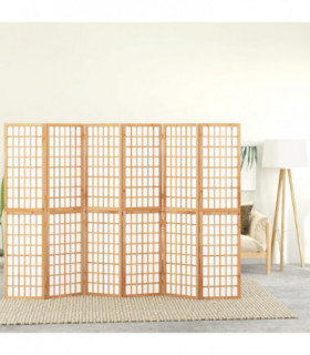 Folding 6-Panel Room Divider Japanese Style 240x170 cm