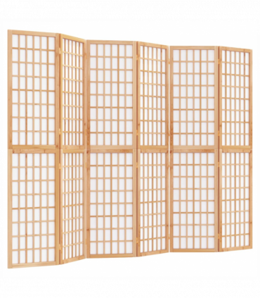 Folding 6-Panel Room Divider Japanese Style 240x170 cm