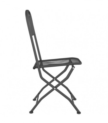 Folding Garden Chairs 2 pcs Expanded Metal Mesh Anthracite