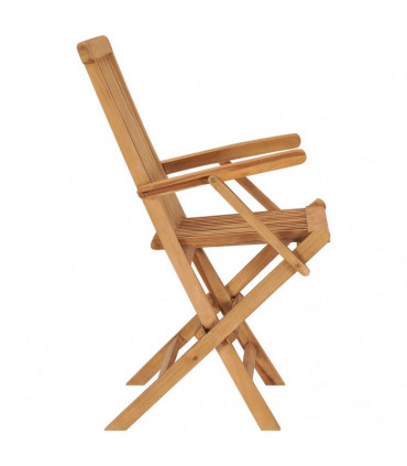 Folding Garden Chairs 2 pcs Solid Teak Wood