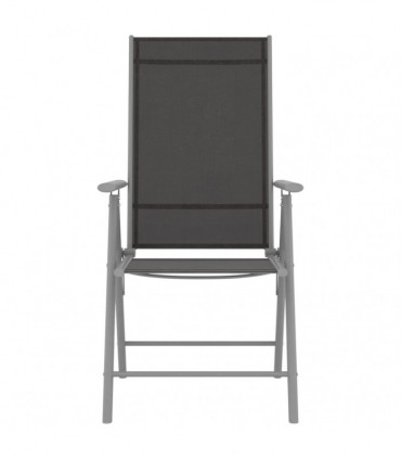 Folding Garden Chairs 4 pcs Textilene Black