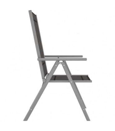 Folding Garden Chairs 4 pcs Textilene Black