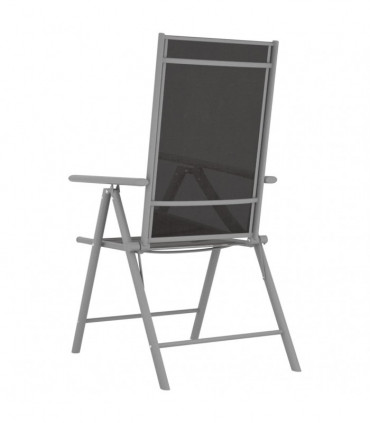 Folding Garden Chairs 4 pcs Textilene Black