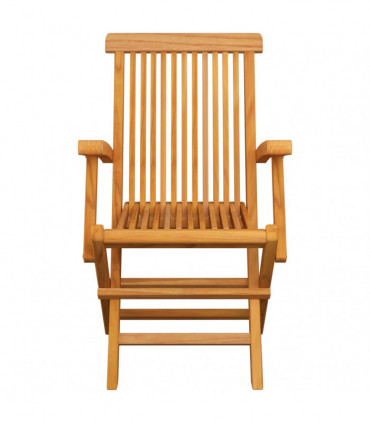 Folding Garden Chairs 6 pcs Solid Teak Wood