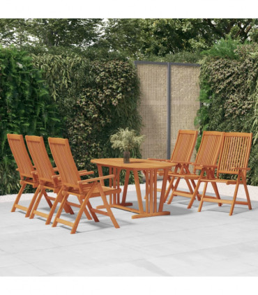 Folding Garden Chairs 6 pcs Solid Wood Eucalyptus