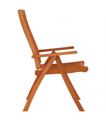 Folding Garden Chairs 8 pcs Solid Wood Eucalyptus