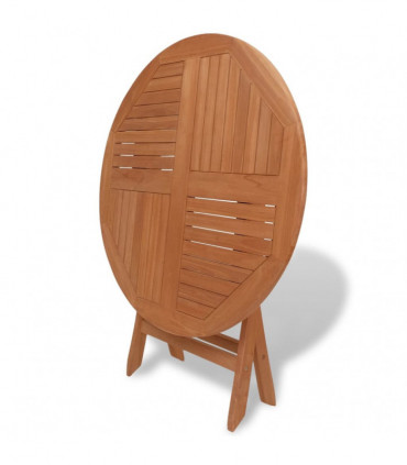 Folding Garden Table 85x76 cm Solid Teak Wood
