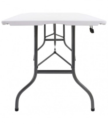 Folding Garden Table White 180x72x72 cm HDPE