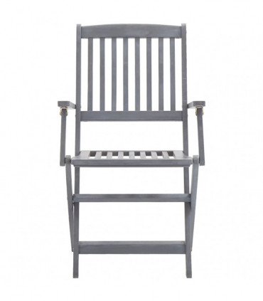 vidaXL Folding Outdoor Chairs 4 pcs Solid Acacia Wood