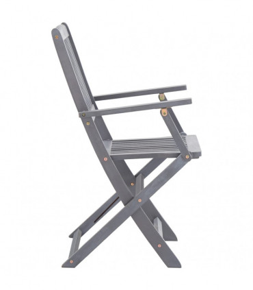 vidaXL Folding Outdoor Chairs 4 pcs Solid Acacia Wood