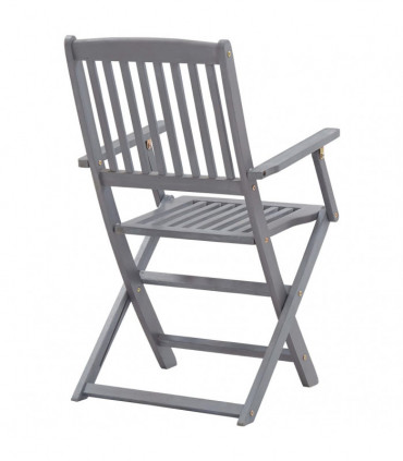 vidaXL Folding Outdoor Chairs 4 pcs Solid Acacia Wood