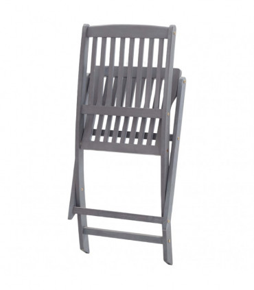 vidaXL Folding Outdoor Chairs 8 pcs Solid Acacia Wood
