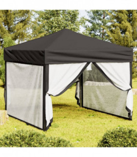 Folding Party Tent with Sidewalls Anthracite 3x3 m
