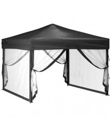 Folding Party Tent with Sidewalls Anthracite 3x3 m