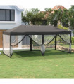 Folding Party Tent with Sidewalls Anthracite 3x6 m