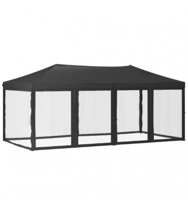 Folding Party Tent with Sidewalls Anthracite 3x6 m