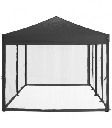 Folding Party Tent with Sidewalls Anthracite 3x6 m