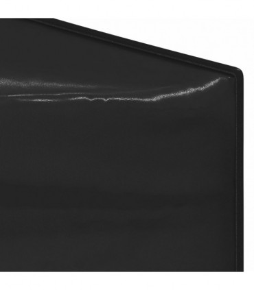 Folding Party Tent with Sidewalls Black 3x3 m