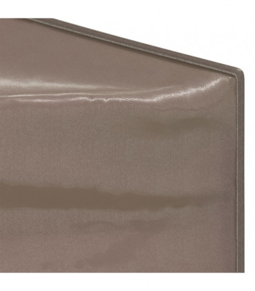 Folding Party Tent with Sidewalls Taupe 3x3 m