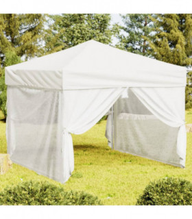 Folding Party Tent with Sidewalls White 3x3 m