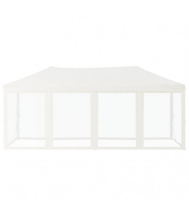 vidaXL Folding Party Tent with Sidewalls White 3x6 m