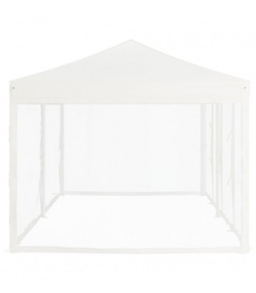 vidaXL Folding Party Tent with Sidewalls White 3x6 m
