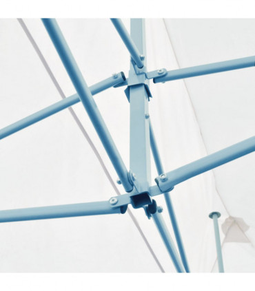 Folding Pop-up Partytent with Sidewalls 3x6 m Steel White