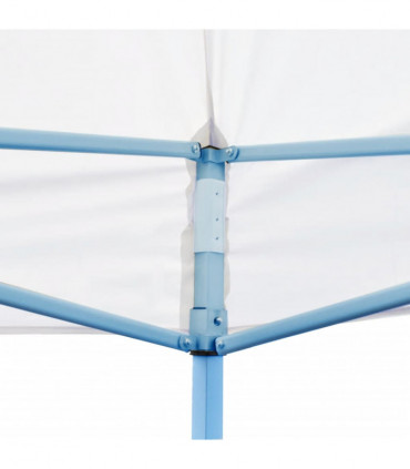 Folding Pop-up Partytent with Sidewalls 3x6 m Steel White