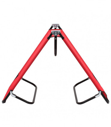 Folding Sun Lounger Red Steel