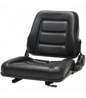 Forklift & Tractor Seat with Adjustable Backrest Black