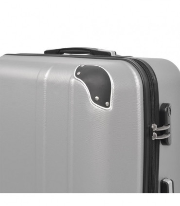 Four Piece Hardcase Trolley Set Silver