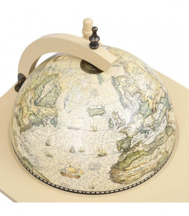 Freestanding Globe Bar Wind Stand Eucalyptus Wood Green