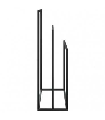 Freestanding Towel Rack Black 48x24x79 cm Iron